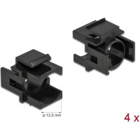 Delock Keystone cover black with 12.5 mm hole 4 pieces