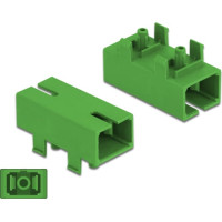 Delock Optic Fiber Coupler for PCB SC Simplex female to SC Simplex female Single-mode green
