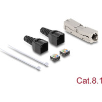 Delock RJ45 Coupler LSA to LSA with strain relief Cat.8.1 toolfree