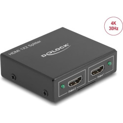 Delock HDMI Splitter 1 x HDMI in > 2 x HDMI out 4K