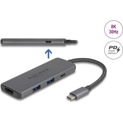 Delock USB Type-C™ Docking Station 8K - HDMI / USB / PD 3.0 100 W