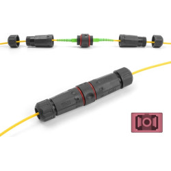 Delock Optical Fiber Cable Connector SC Simplex female to SC Simplex female OM4 waterproof