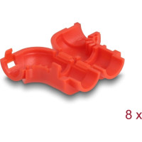 Delock Cable Clips for Angling 8 pieces red