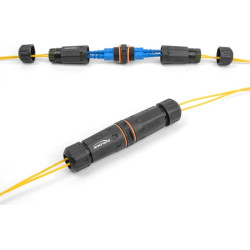 Delock Optical Fiber Cable Connector SC Duplex female to SC Duplex female APC with M20 thread IP68 dust and waterproof