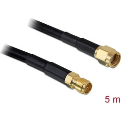 Delock Antenna Cable RP-SMA Plug  RP-SMA Jack CFD200 5 m Low Loss