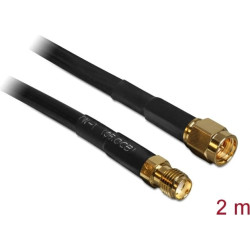 Delock Antenna Cable SMA Plug  SMA Jack CFD200 2 m Low Loss