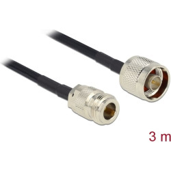 Delock Antenna Cable N plug > N jack LMR195 low loss 3 m