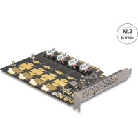 Delock PCI Express x16 Card to 4 x internal NVMe M.2 Key M - Bifurcation