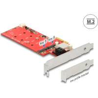 Delock PCI Express x4 Card > Hybrid 2 x internal M.2 + 2 x SATA 6 Gb/s with RAID – Low Profile Form Factor