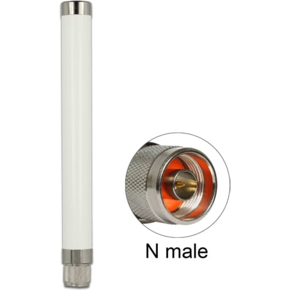 Delock LoRa 868 MHz Antenna N plug 1.89 dBi omnidirectional fixed outdoor white
