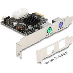 Delock PCI Express x1 Card to 2 x PS/2 and USB Pin Header - Low Profile Form Factor