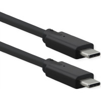 USB 3.2 Gen 2x2  kabelis, PD, 20V5A, with Emark, C-C, M/M, 20 Gbit/s, black, 0.5 m, Roline