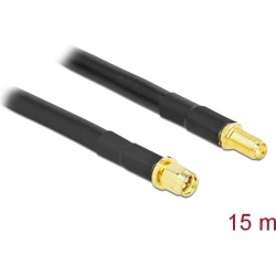 Delock Antenna Cable SMA plug to SMA jack LMR/CFD300 15 m low loss