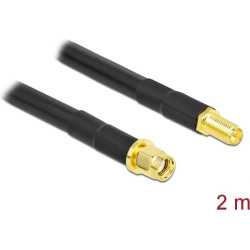 Delock Antenna Cable RP-SMA plug to RP-SMA jack LMR/CFD300 2 m low loss