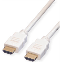 Roline HDMI High Speed Cable + Ethernet, M/M, white, 2 m