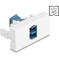 Delock Easy 45 Module LC Duplex female to LC Duplex female with laser protection flip inside blue / white