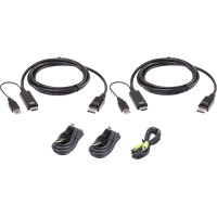 Aten 2L-7D02UHDPX5 HDMI zu DP KVM KabelKit, True 4K