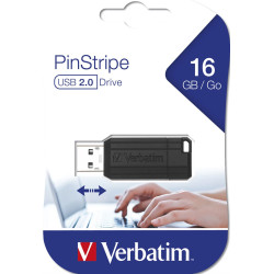 Verbatim USB-Stick  16GB Verbatim 2.0 Pin Stripe Black retail