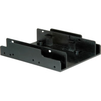 HDD Mounting Adapter Type 3.5 for 2x Type 2.5 HDDs black