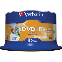 Verbatim DVD-R  Verbatim 4,7GB 50pcs Spin.WidePS 16x Non-ID