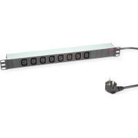 Roline 19" PDU for Cabinets 8x 3600W, IEC320 C13 - German Type M, Aluminium, 2 m