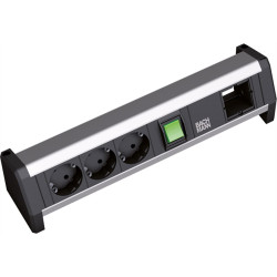 Bachmann DESK 1x switch 3x earthing contact 1x ABD GST18