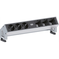 Bachmann DESK2 3x earthing contact 3x ABD, white