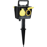 Bachmann garden socket outlet with earth spike