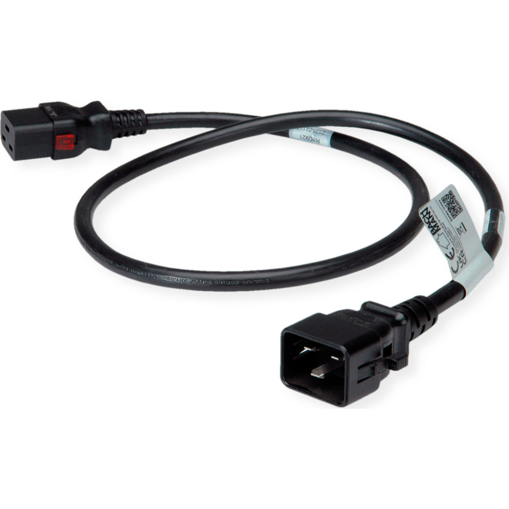 Bachmann TwyLock C20-C19 1.0m black 16A, beidseitig verriegelnd