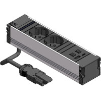 Bachmann CONI 2x earthing contact 3x ABD, black