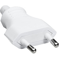 Bachmann Euro flat plug, white, Screw connection PU 3 pcs. in polybag