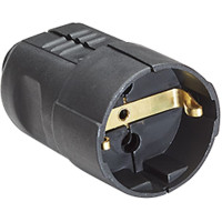 Bachmann earthing contact coupling, black unbreakable mountable