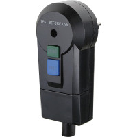 Bachmann earth leakage protection plug, IP 44 black < 30mA Tripping current < 30ms