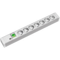 Bachmann 19" PVC 7xCEE7/3 1xswitch power 2.0m CEE7/7
