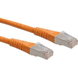 Roline S/FTP (PiMF) Patch Cord, Cat.6, orange 0.3 m