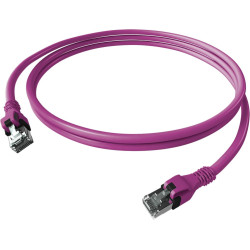 Easylan DualBoot® PushPull Patch Cable Cat.6A (Class EA), S/FTP, RJ45 / RJ45, violet, 5 m