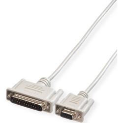 Roline Serial Printer Cable, DB9 F - DB25 M, 1.8 m