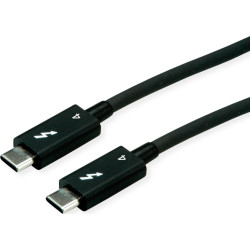 Roline Thunderbolt™ 4 Cable, 40Gbit/s, 100W, C-C, M/M, passive, black, 0.5 m