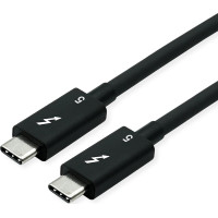 Roline Thunderbolt™ 5 Cable, 80Gbit/s, 240W, C-C, M/M, passive, black, 1 m