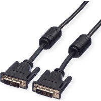Roline DVI Cable, DVI (24+1), Dual Link, M/M, 2 m