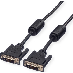 Roline DVI Cable, DVI (24+1), Dual Link, M/M, 2 m