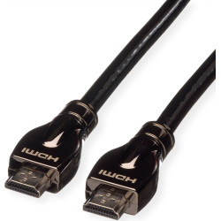Roline HDMI Ultra HD Cable + Ethernet, M/M, black, 15 m