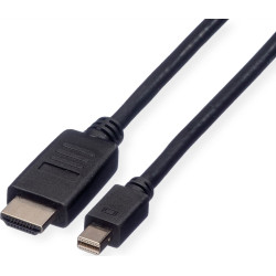 Roline Mini DisplayPort Cable, Mini DP-HDTV, M/M, black, 3.0 m