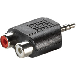 Value 3.5mm Adapter, 1x 3.5mm M to 2x RCA F