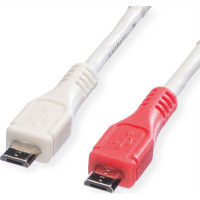 Value USB 2.0 Charge cable, Micro B M/M, 0.3m