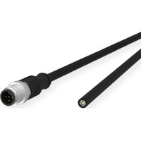 Metz Connect Sensor-/Aktorltg., M12-ST A-kodiert, gerade-freies Ende, ungeschirmt, 5polig, PUR, 5 m