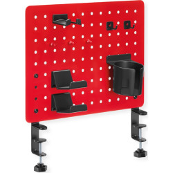 Value Gaming-/Office Clamp Mount Pegboard, red