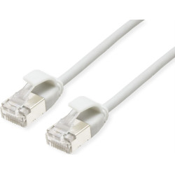 Roline U/FTP DataCenter Patch Cord Cat.6A (Class EA), LSOH, slim, white, 0.3 m