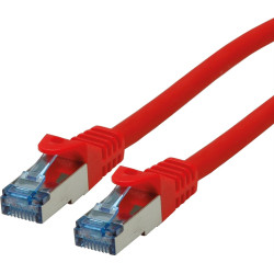 Roline S/FTP Patch Cord Cat.6A, Component Level, LSOH, red, 0.5 m