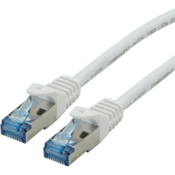 Roline S/FTP Patch Cord Cat.6A, Component Level, LSOH, white, 0.5 m